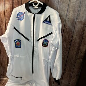 Men's Astronaut Costume Spaceman Suit Halloween Adult Costumes Cosplay Outfit XL